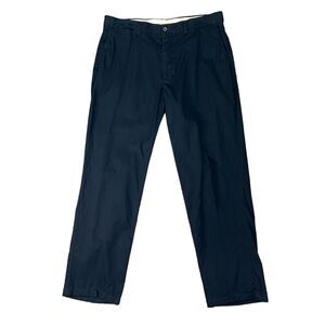 Polo Ralph Lauren Pants Mens 35-36 Navy Blue Hammond Cotton Flat Front Chino